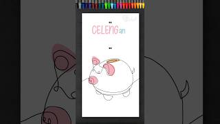 How to drawing Piggy Bankfunny drawing shortvideo pig biobaarts viral [upl. by Daune912]