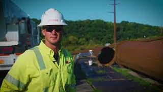 Behind The Scenes CardinalHickory Creek  Setting A Transmission Line Structure [upl. by Saum]