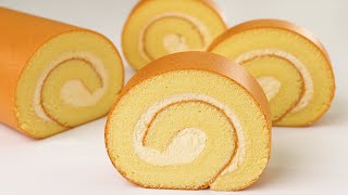 The Easiest and Best Taste Vanilla Swiss Cake Roll Recipe Melt in your mouth Very soft and creamy [upl. by Ringe316]