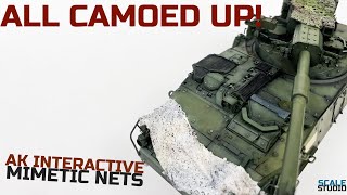 135 Modern Camoflage Nets  AFV Club 135 Stryker M1128 [upl. by Niraa286]