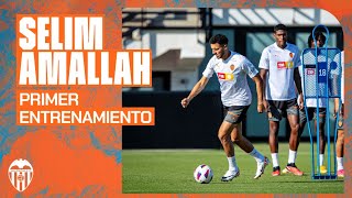 PRIMER ENTRENAMIENTO DE SELIM AMALLAH CON EL VALENCIA CF [upl. by Estes]