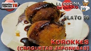 Korokkes empanados en panko croquetas japonesas  Plato 10  La cocina de Genko MT TV [upl. by Suoirtemed]