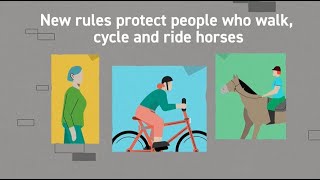 The Highway Code has changed to protect people who walk cycle and ride horses [upl. by Tallbot]