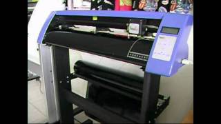 découpe dadhésif sur plotter PROMACUT de PROMATTEX [upl. by Nohsram130]