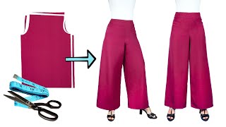 How to sew simple pants without going to the tailor Miarti 🧵✂️ [upl. by Haggar]