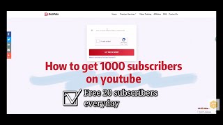 How to get 1000 subscribers on youtube Free 20 YouTube Subscribers daily [upl. by Nocam]