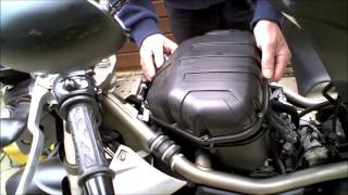 Yamaha XJ6 Air filter change [upl. by Miltie]