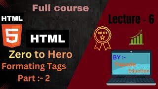 6  Formatting tag part2  del tag  code tag  insert tag  address tag  abbr tag in HTML 🖥 [upl. by Waterman]