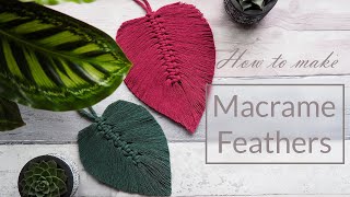 4 Tips for NEAT Macrame Feathers  How to make Macrame Feathers  DIY Crafts [upl. by Orravan996]