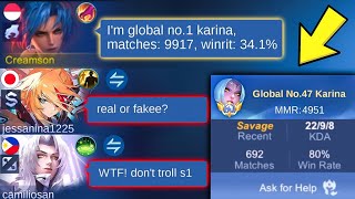 I PRETEND TO BE GLOBAL NO1 KARINA IN MCL AND THIS HAPPENED😱 [upl. by Ylrebme66]