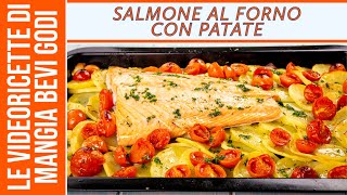 Salmone con patate e pomodorini al forno [upl. by Horowitz785]