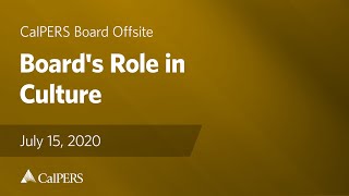 Boards Role in Culture I July 15 2020 [upl. by Amees]