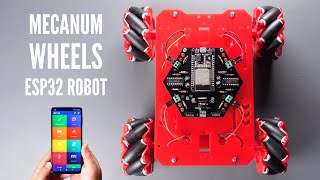 ESP32 Mecanum Wheels Robot and Bluetooth Gamepad Controller [upl. by Riancho]