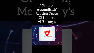 Signs of Acute Appendicitis ROVSING PSOAS OBTURATOR McBurneys TOACS OSCE [upl. by Barcroft]