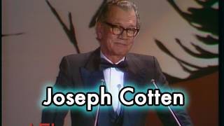 Joseph Cotten Honors Orson Welles [upl. by Sholes]