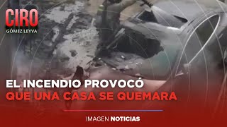 Conectan automóvil Tesla a un poste de luz en Tijuana y terminó incendiado  Ciro Gómez Leyva [upl. by Llednyl352]