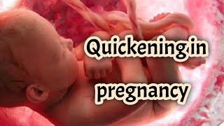 QUICKENING IN PREGNANCY lovemedics [upl. by Lynnworth]