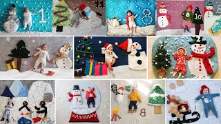 Winter Theme Baby photoshoot idea🗻❤ Snowman theme baby photoshoot Baby photography baby photoshoot [upl. by Serge]