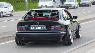 BMW E36 Compilation  Sounds Accelerations Burnouts Donuts [upl. by Arikahs]