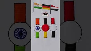 Germany flag🇩🇪 national flag 🇮🇳 Yemen🇾🇪 Republic day trending shorts video artwork desh [upl. by Verlie]