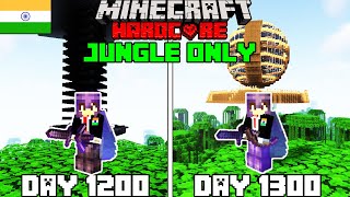 I Survived 1300 Days in Jungle Only World in Minecraft Hardcorehindi [upl. by Ahseyd]