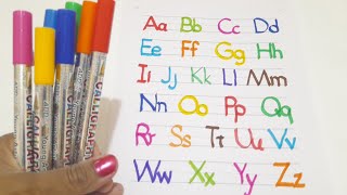 A B C D Alphabets Writing for kids  Capital Small alphabet letters [upl. by Thurber]