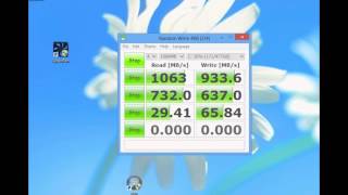 Samsung 840 Pro Crystal disk Mark SSD Raid 0 test [upl. by Eladnor588]