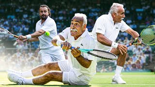 The Least Serious Tennis Match at Wimbledon 🤣 Invitation Doubles feat Mansour Bahrami [upl. by Nura829]