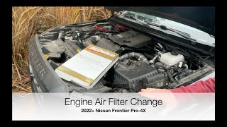 Frontier Engine Air Filter Change [upl. by Packston]