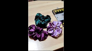 Lets make a scrunchies ✨✨DIY scrunchies hair rubber band diy howtomakescrunchies scrunchies [upl. by Sivartal]