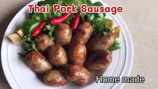 How to make tasty thai pork sausage  Pork Sausage Recipe 46 [upl. by Atsillak218]