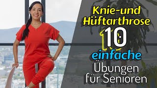 Knieund Hüftarthrose 10 einfache Übungen für Senioren [upl. by Velick]