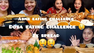 Dosa eating challenge asmr 😋 yummy Dosa competition asmr eating mukbang 🤤 eating mukbang [upl. by Llehcnom]