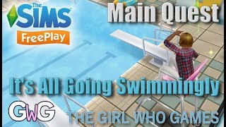 The Sims Freeplay Its All Going Swimmingly Quest [upl. by Pirri]