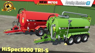 FS22  HiSpec 5000TRIS Slurry Spreader by 4D Modding  Farming Simulator 22 New Mods Review 2K [upl. by Aicatsal]