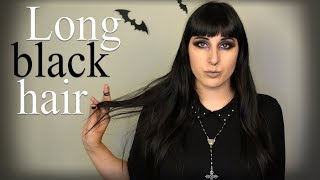 How to get long black hair  maintenance 2018 [upl. by Noillimaxam329]