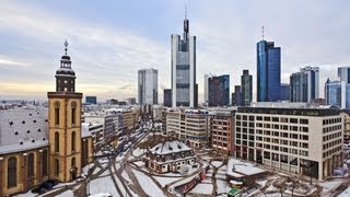 Frankfurt Germany Winter In The City Only Sights amp Sounds 1 [upl. by Pry]