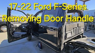 20172022 Ford F150 F250 F350 How to remove rear door handle exterior [upl. by Tiffanle749]