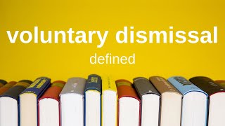 Voluntary Dismissal  Explained Simply Civil Procedure [upl. by Attenwahs]