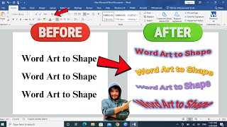 Turn TEXT into Beautiful Art and Shape in MS Word Zee infotech [upl. by Ianteen]