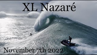 Big Nazaré  November 7th 2022  crazy drone footage  Lucas Chianca Nic Von Rupp and more [upl. by Litnahc]