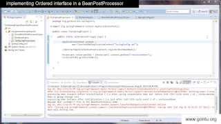 Spring Tutorial 15  Implementing an Ordered interface in a BeanPostProcessor class [upl. by Rebak668]