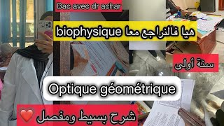 شرح درس optique géométrique بالتفصيل😍في biophysique [upl. by Sumerlin]