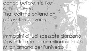 Beatles Cover  Across the universe with lyrics testo  traduzione italiano [upl. by Raleigh]