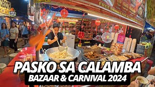 PASKUHAN SA CALAMBA BAZAAR amp CARNIVAL Virtual Walking Tour 4k [upl. by Leimad]