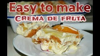 Easy to make Crema de fruta  Graham cake [upl. by Neelat]