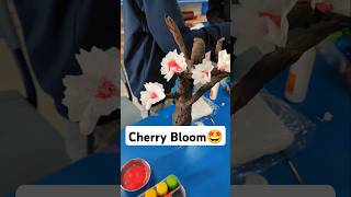 Cherry Bloom Art Activity  Must Watch diy trending shorts reels art craft [upl. by Cerveny]