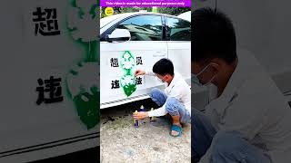 A Boy paint art on his boss car 🤩 Gadgets Smart Appliances Kitchen Utensils Home Inventions [upl. by Ydarg672]