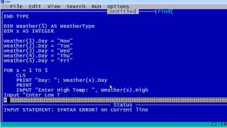 Qbasic Tutorial 46  Weather Type  QB64 [upl. by Edsel66]