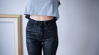 DIY faux waxed denim by Boat People Vintage [upl. by Enaxor724]